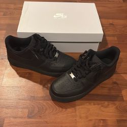 Black Air Force 1s Size 9.5