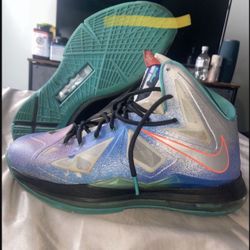 Lebron 10 (X) Pure Platinum Size 10