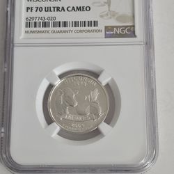 2004-S Wisconsin Silver Statehood Quarter NGC PF 70 ULTRA CAMEO