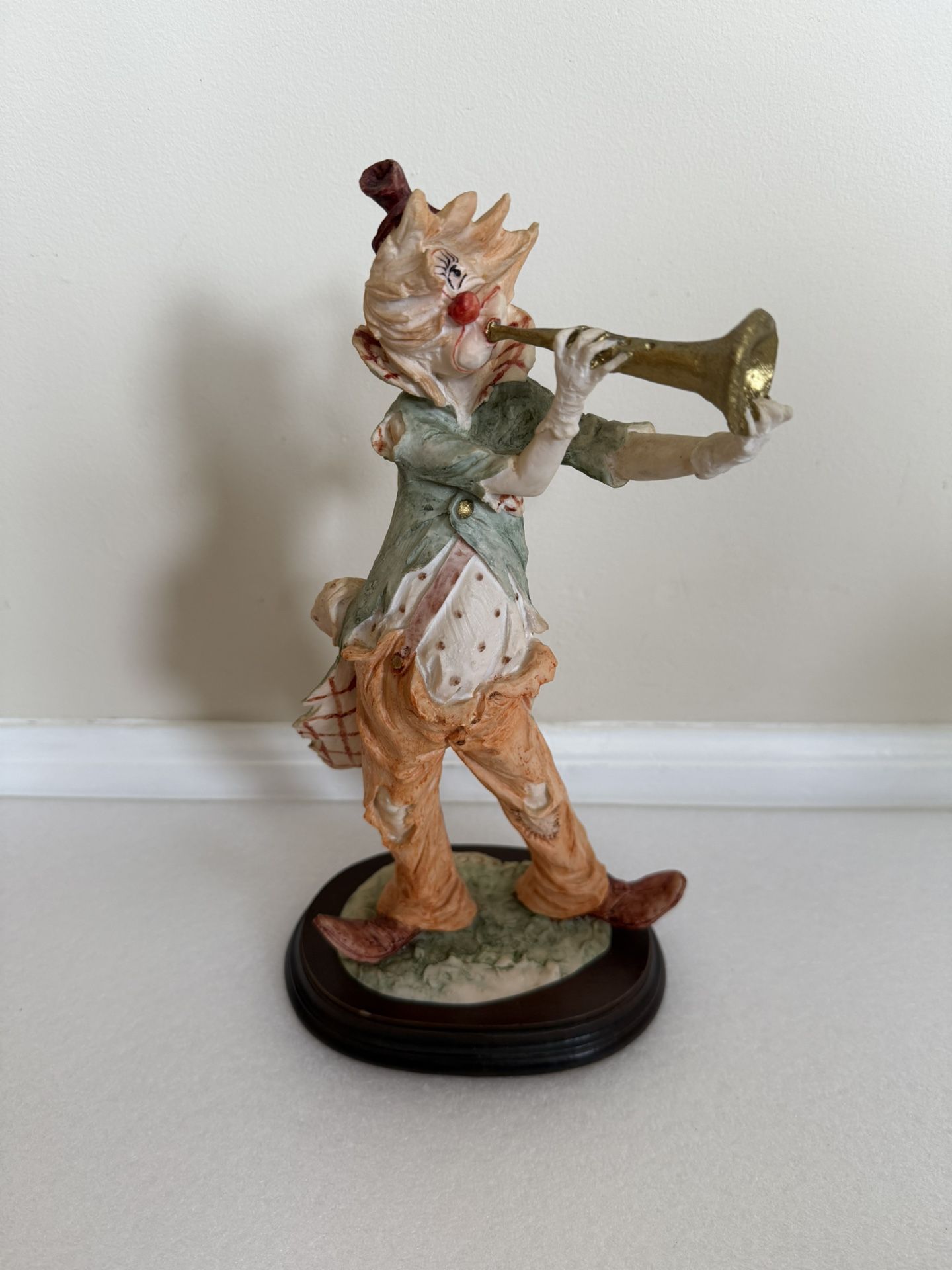 Vintage Porcelain Clown Figurine 11 1/4”H