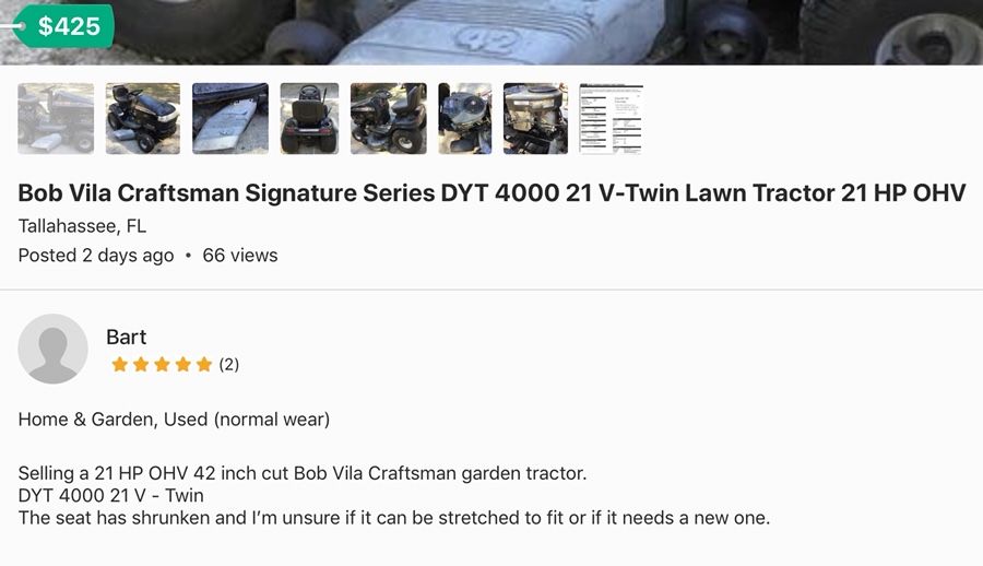 Craftsman bob vila signature series mower manual hotsell