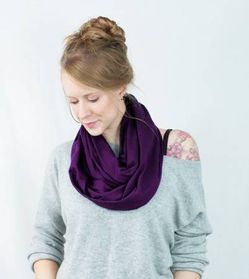 Extra Long & Wide Purple Berber Tuareg Scarf - XL Moroccan Handmade 