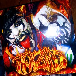 Twiztid This Way To Hell Tour SIGNED Promo Flat 12x12” poster VIP autograph by Twiztid Madrox & Monoxide