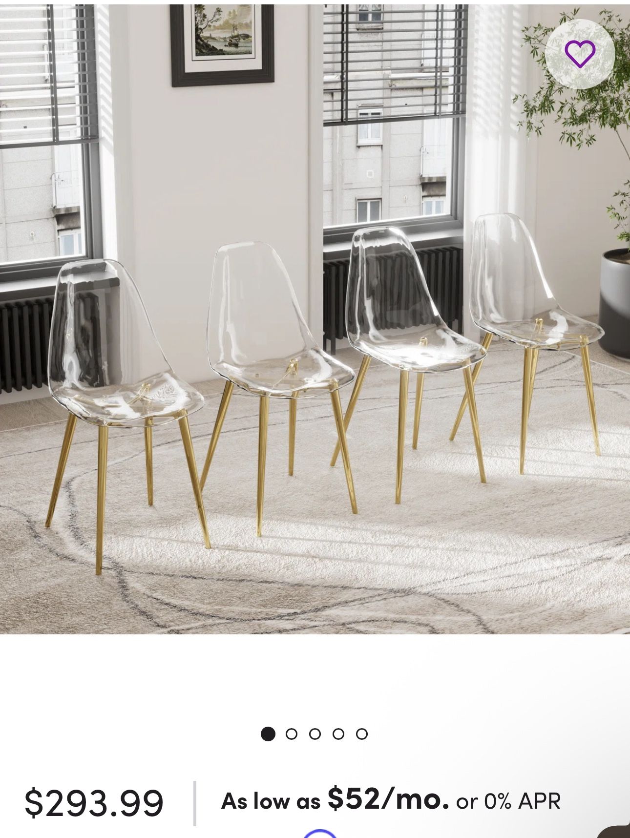 Wayfair Seaneen Clear Side Chair