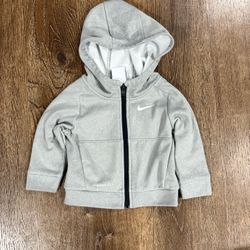 Grey Nike baby zip up hoodie size 12 months