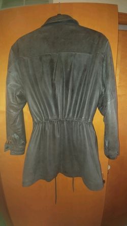 Med leather coat