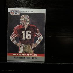  MVP Super Bowl Card Joe Montana  XIX