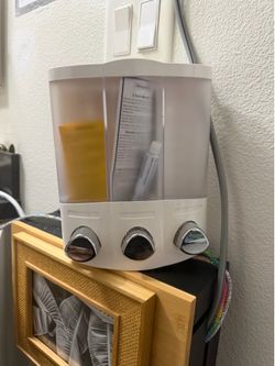 Shampoo conditioner and body wash dispenser wall-mount