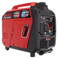 BRAND NEW IN BOX A-iPower 4300-Watt Recoil Start Gas Propane Powered Light-Weight Inverter Generator with 149cc OHV Engine and CO Sensor Shutdown