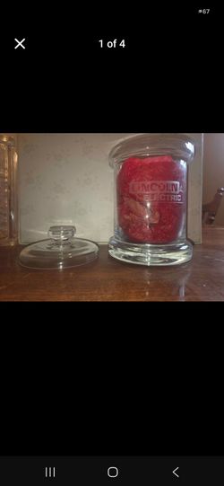 Lincoln Electric Glass Jar with Lid