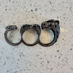 Leopard Double Finger Luxury Ring 