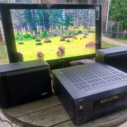 40"SAMSUNG 1080P TV/INTEGRA DTR-4.6 HOME THEATER RECEIVER/BOSE 201 SPEAKERS/ROKU STICK $500 FINAL PRICE 