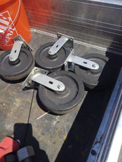 Four 8-in heavy duty casters
