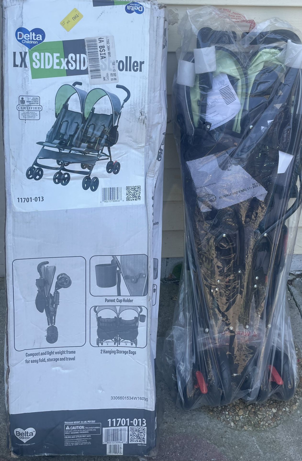 NEW Delta Children LX Side By Side Stroller