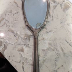 Antique Sterling Silver Hand Mirror 