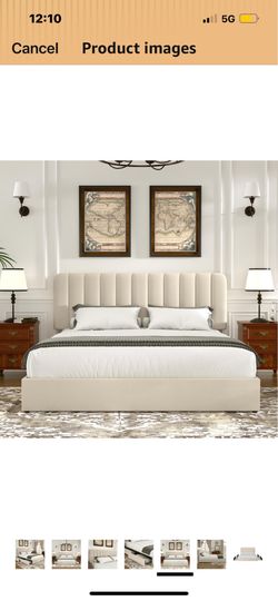 Velvet bed frame full size
