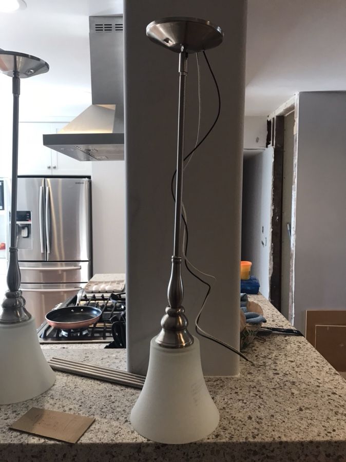 Pendant lighting/fixtures nickel finish lamps