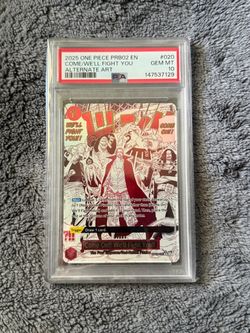 One Piece Come on we'll fight you PSA10