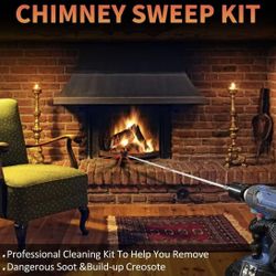 😀 Sealegend 26 Feet Chimney Sweep Kit Chimney Brush Chimney Cleaning Kit and Rotary Chimney Cleaning System Fireplace Brush Tool