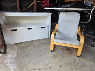 Kids toy cabinet and chair