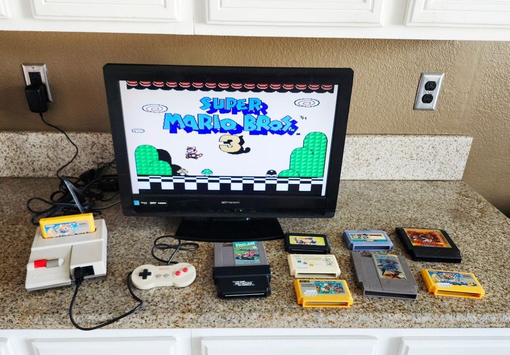 HDMI Original Nintendo NES Top Loader System with a Ton of Games (Both NTSC & JPN)