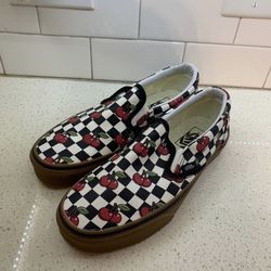 Vans Old Skool Cherry Gum Checkered Skate Shoes