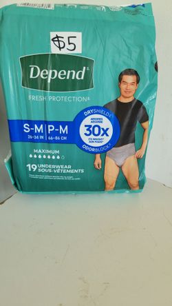 Depend Fresh Protection Men's Underwear S-M 19ct