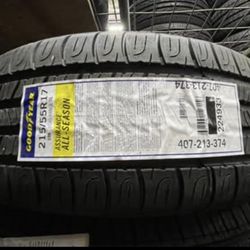 17” Goodyear Assurance Tires
All Season Radials
Size 215/55R17 New In Stock 