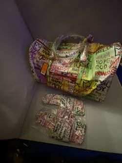 Graffiti Duffle Bag And Slides