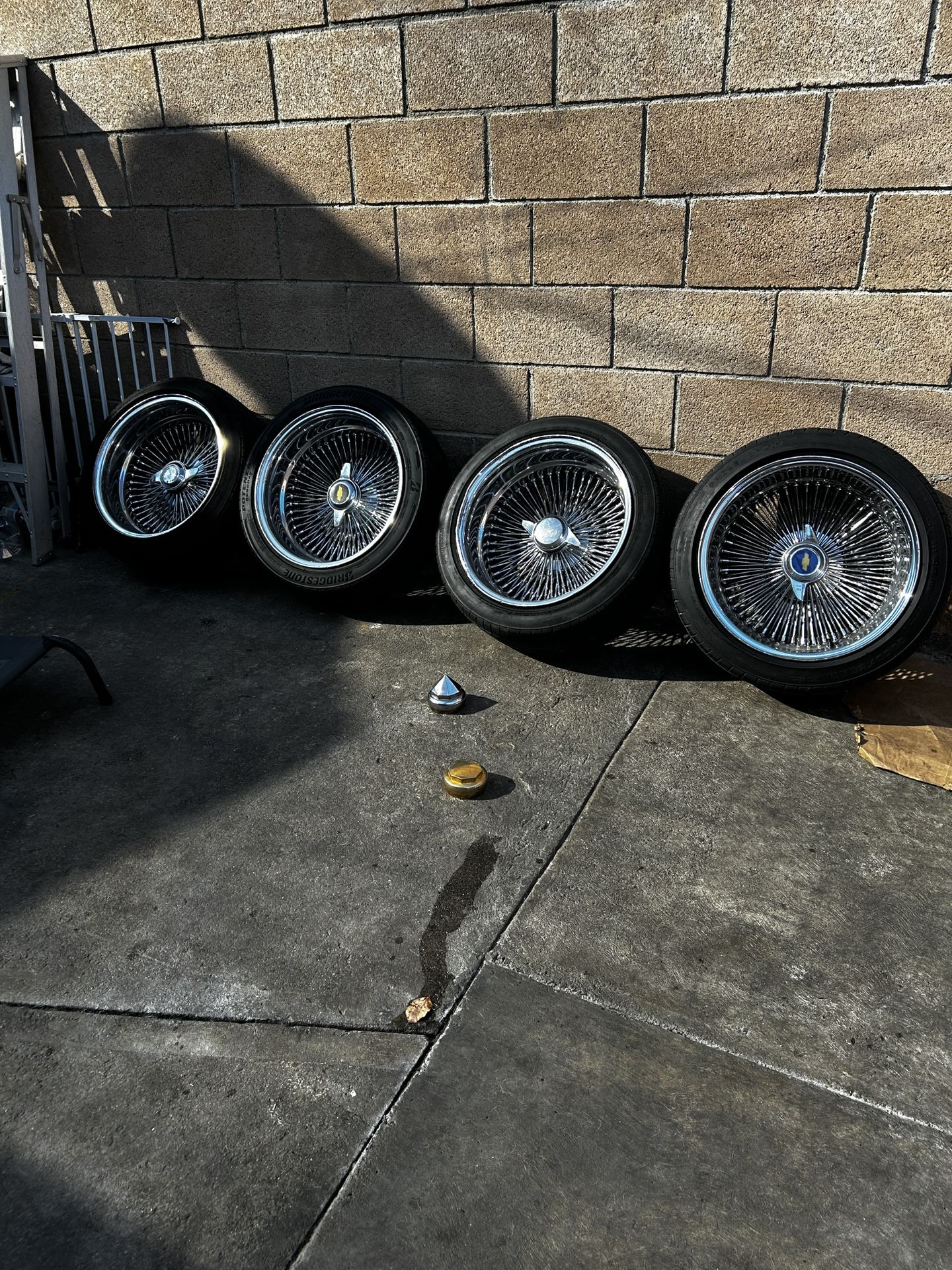 Wire Wheels, 17x9”” rims and tires “” NOT Daytons “ Spoke Rims “” Lowrider Wheels “