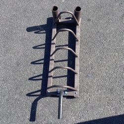 Horizontal Weight Plate Bar Holder Stand With Handle And Wheels $40