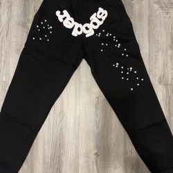 NEW Black OG Web sp5der sweatpants