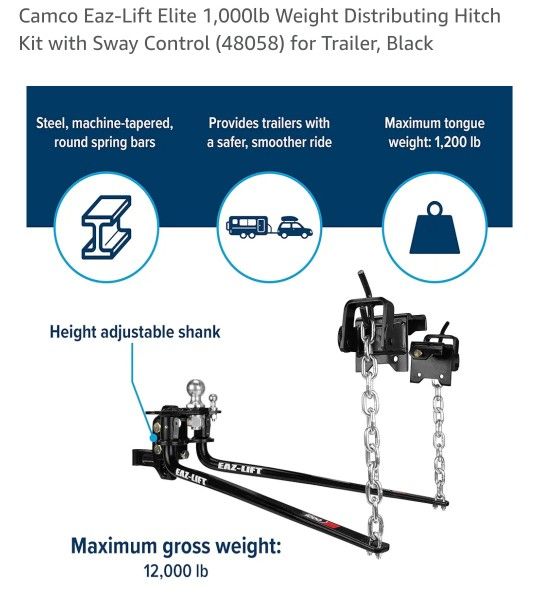 Weight Distributing Hitch Set with Sway Control