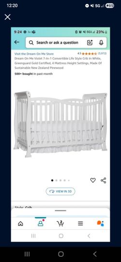 Dream On Me Crib With Mattress