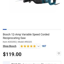 Bosch RS15 120v 12amp Reciprocating Saw for Sale in Campbell