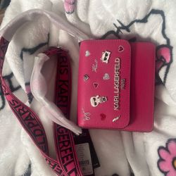 KARL LAGERFELD LEATHER CROSSBODY 