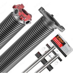 Garage Door Torsion Springs 1.75’’(Pair) with Non-Slip Winding Bars, Coated Torsion Springs with a Minimum of 18,000 Cycles(0.234''X1.75''X31'')