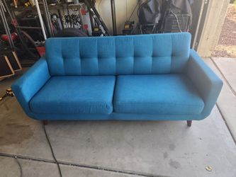 Blue Mid Century Modern Couch