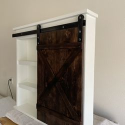 New Sliding Barn Door Bathroom Cabinet