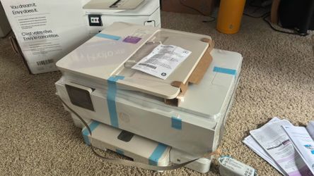 NEW sealed-HP - Envy Photo 7975 Wireless AI-Enabled All-in-One Inkjet Printer w/ 3 Months of Instant Ink - White