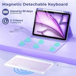Keyboard case for ipad Air 11 inch(M2 2024)/10.9 Inch Air 5th 4th Generation & iPad Pro 11 inch (1st/2nd/3rd/4th Gen)