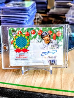 Julio Rodriguez RPA #/25 2022 Topps Holiday rookie patch auto