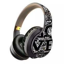 Gold Graffiti Gaming Bluetooth Headphones 