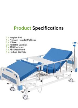 FULLY AUTOMATIC HOSPITAL BED W/ ADJUSTABLE HEIGHT