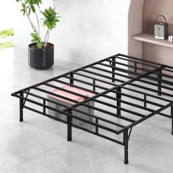 ZINUS SmartBase Compack Mattress Foundation, 14 Inch Metal Bed Frame, No Box Spring Needed, Sturdy Steel Slat Support, King