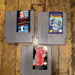 Mario Bros // Rampage // Roger Rabbit Nintendo Games