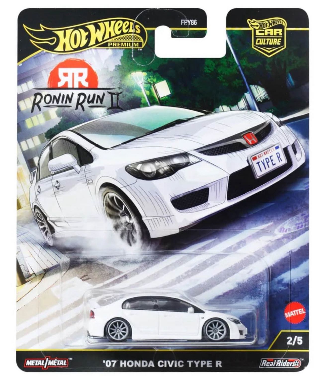 Hot Wheels Premium Car Culture Ronin Run II 07 Honda Civic Type R