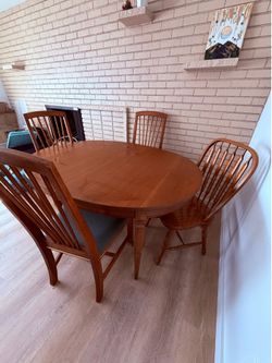 Wood table & chairs