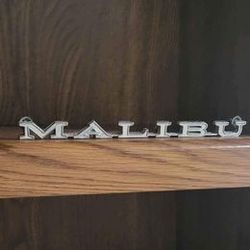 Vintage Chevrolet Malibu 8" Metal Emblem