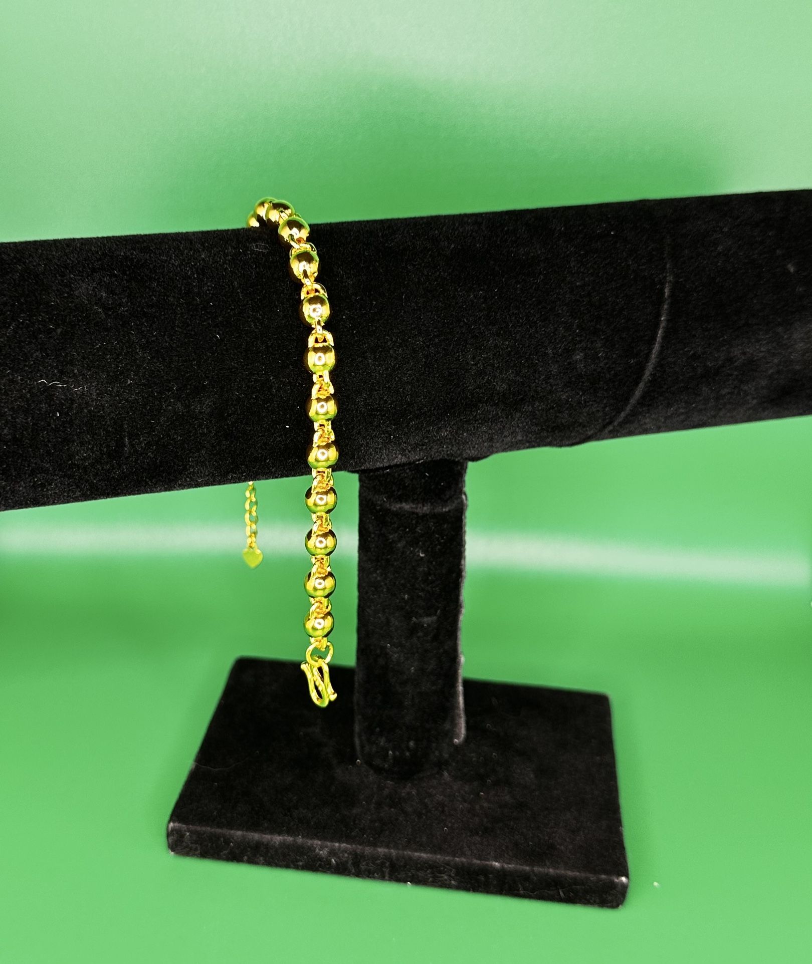 24 KT Gold Ball Anchor Anklet/Bracelet